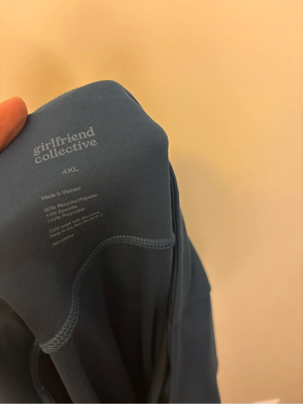 girlfriend collective Women’s High-Waist Leggings - Teal Blue 4XL